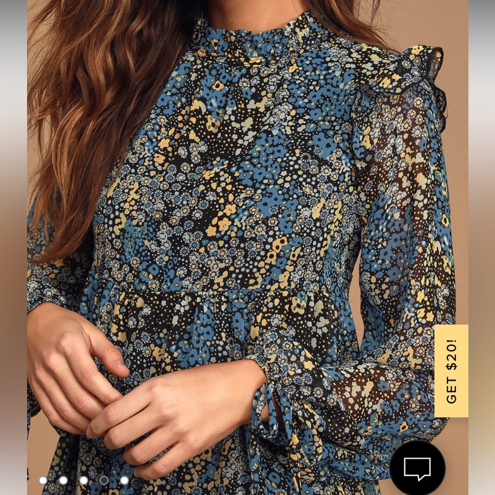 Lulu’s Multi Floral Print Babydoll Dress - Picture 3 of 10